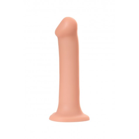 Телесный фаллос на присоске Silicone Bendable Dildo XL - 20 см.