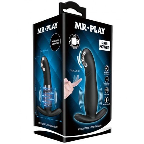 Черный вибромассажёр простаты Mr.Play - 12,7 см.