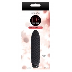 Чёрный фактурный мини-вибратор Luxe Compact Vibe Princess - 10,8 см.